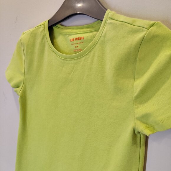 Joe Fresh Organic Cotton Lime Green Short Sleeve Tee | Small - Picture 2 of 5